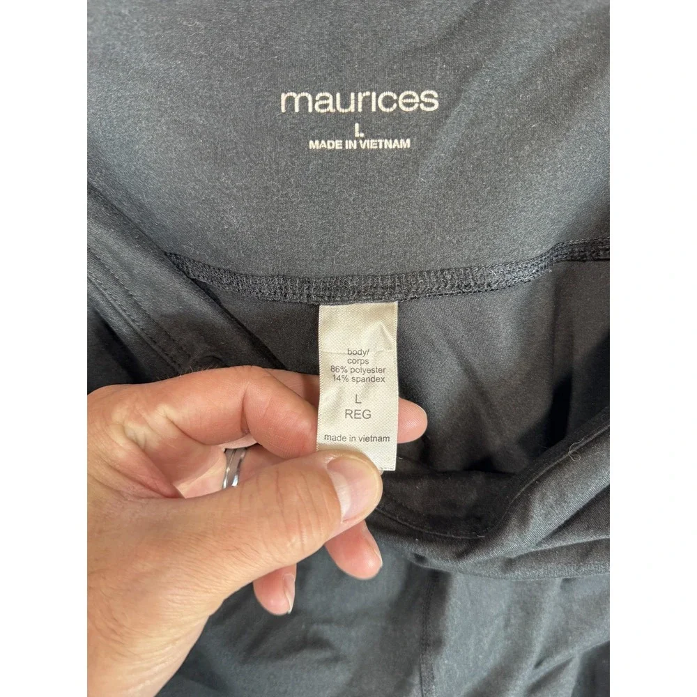 Maurices Leggings Womens Large High Rise Yoga Pants Stretch Pockets Athletic Gym